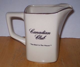 Canadian Club Whiskey Pitcher Made By Ravenware