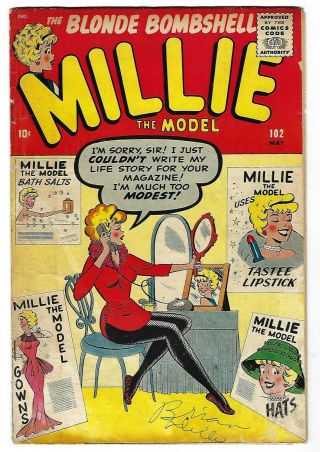Millie The Model Comics 102 - Stan Lee Scripts And Stan Goldberg Art - Tgl
