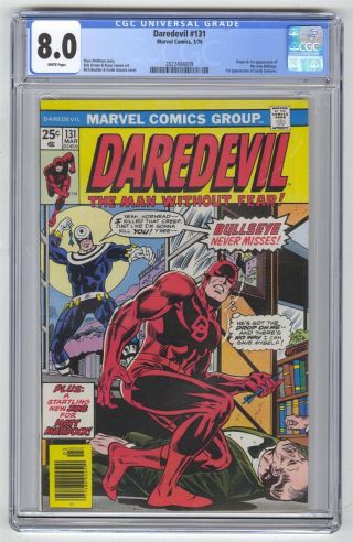 Daredevil 131 Cgc 8.  0 Marvel Comic Key 1st Bullseye & Jacob Conover