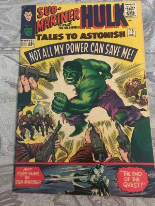 Tales To Astonish 75 Sub - Mariner & Hulk Marvel Silver Age 1965
