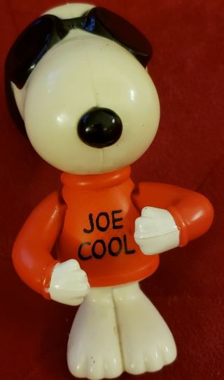 Peanuts Snoopy Ceramic Halloween Pumpkin Candy Dish & bonus Joe Cool 4