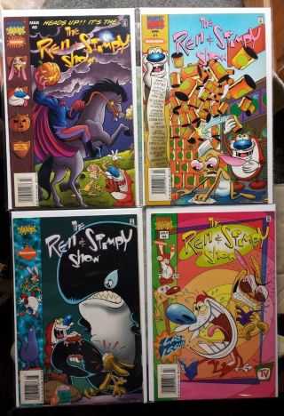 Marvel Comics Ren And Stimpy: 40,  41,  42,  And 44.  Vf.  Last Of The Run