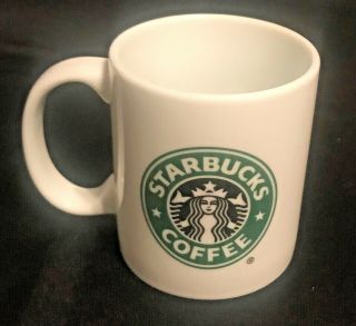 2005 Starbucks Coffee Mug Tea Cup White Green Mermaid Logo 9 Oz