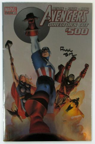 The Avengers 500 Director’s Cut Foil Cover Signed By David Finch Marvel Comics