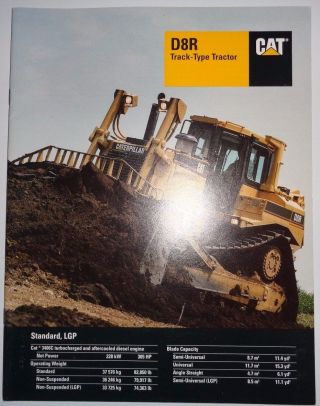 Caterpillar Dealers D8r Track Type Crawler Tractor Sales Brochure Cat Literature