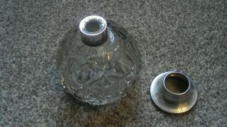 Hallmarked Silver Top Cut Glass Perfume Bottle 3