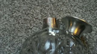 Hallmarked Silver Top Cut Glass Perfume Bottle 5