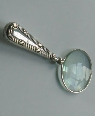Sydney&Co HM Silver Handle Magnifying Glass B/ham 1907 Edwardian 2
