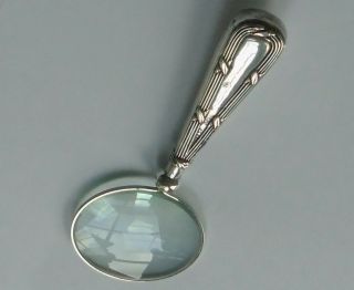 Sydney&Co HM Silver Handle Magnifying Glass B/ham 1907 Edwardian 3