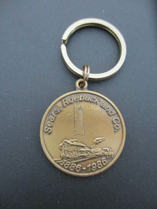 Vintage Sears Roebuck 1986 100th Anniversary - Keychain Medallion - Look Rare
