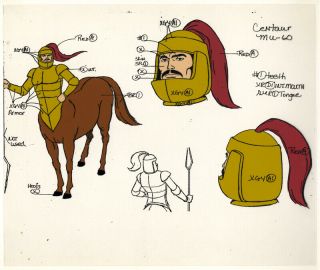 He - Man/she - Ra Masters Of The Universe Model Sheet Cel Centaur