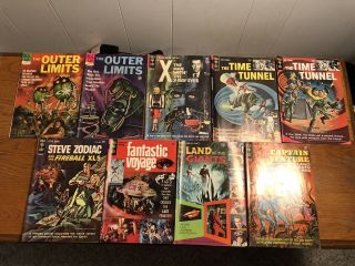 9 Sci - Fi Comics Outer Limits (1,  2) Time Tunnel (1,  2) Captain Venture