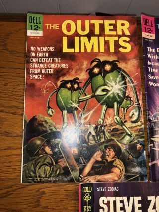 9 Sci - fi Comics OUTER LIMITS (1,  2) TIME TUNNEL (1,  2) Captain Venture 2