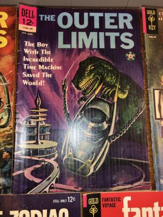 9 Sci - fi Comics OUTER LIMITS (1,  2) TIME TUNNEL (1,  2) Captain Venture 3