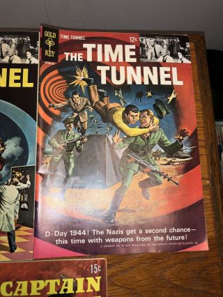9 Sci - fi Comics OUTER LIMITS (1,  2) TIME TUNNEL (1,  2) Captain Venture 6