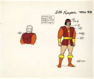 He - Man/she - Ra Masters Of The Universe Model Sheet Cel 2nd Keeper