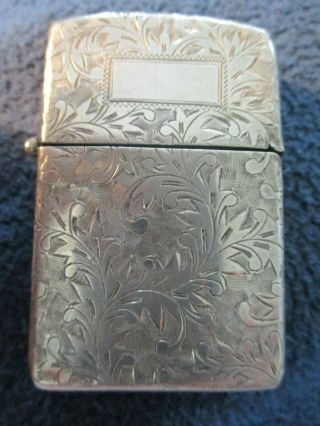 Ornate Antique Sterling Silver.  950 Cigarette Lighter Case