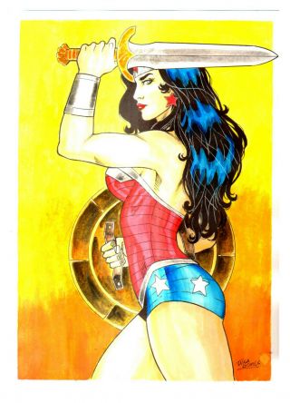 Wonder Woman Sexy Color Pinup Art - Comic Page By Taisa Gomes