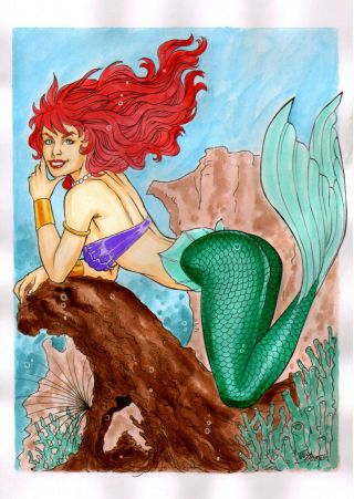 Ariel 7 Sexy Color Pinup Art - Comic Page By Taisa Gomes