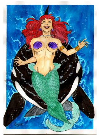 Ariel 6 Sexy Color Pinup Art - Comic Page By Taisa Gomes