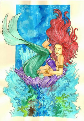 Ariel 4 Sexy Color Pinup Art - Comic Page By Taisa Gomes