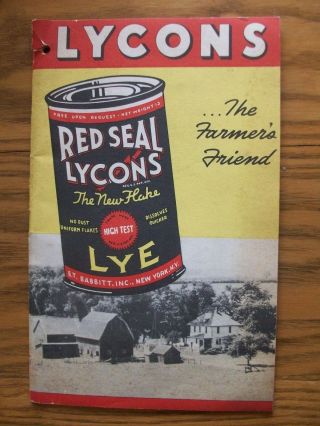 1940 Advertising Booklet Red Seal Lycons Lye The Farmer 