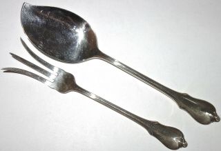 Vintage Wallace Grand Colonial Sterling Silver Lemon Fork & Jelly Spoon 54g L 4