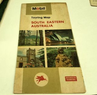 1970s Mobil Oil Co.  Road Map Of South Eastern Australia