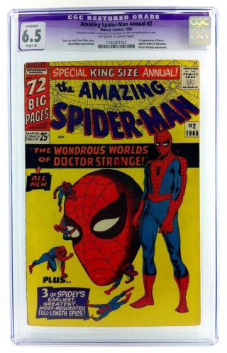 Spider - Man Annual 2 Cgc 6.  5 Stan Lee 1965 1st Xandu Doctor Strange