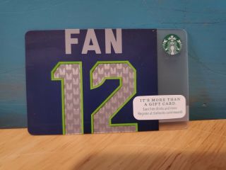Rare Starbucks Seattle Seahawks 12th Fan Gift Card 2014 Ltd Edition