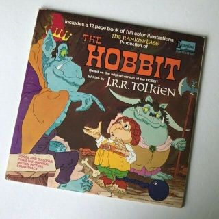 The Hobbit Disneyland Records Storyteller St - 3819 Lp W 12 Page Booklet Tolkien