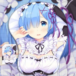 Re: Zero Sexy Rem Anime 3d Oppai Mouse Pad With Wrist Rest 2way