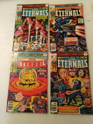 THE ETERNALS 2,  3,  4,  5,  6,  8,  9,  10,  11,  12,  13,  15,  16,  18,  19.  1 king size annual 2
