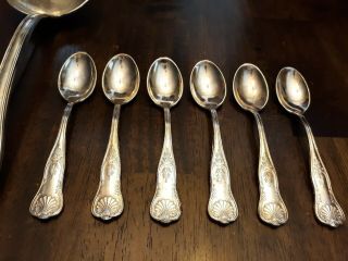 ARG.  800 11 Spoons & 1 Large Serving Spoon Vintage Italian Silverware 5