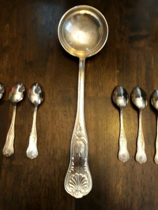 ARG.  800 11 Spoons & 1 Large Serving Spoon Vintage Italian Silverware 7