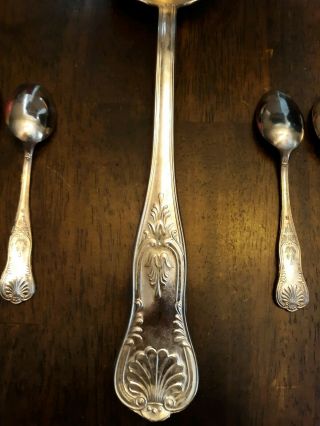 ARG.  800 11 Spoons & 1 Large Serving Spoon Vintage Italian Silverware 8