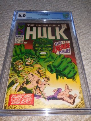 1968 Marvel The Incredible Hulk 102 Cgc 6.  0