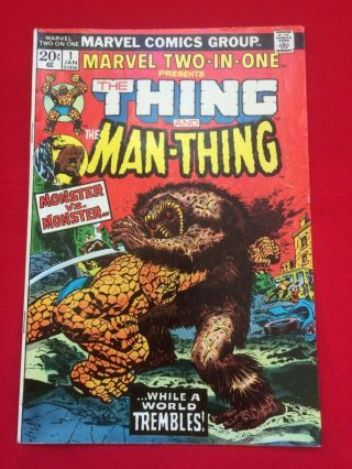 Marvel Two - In - One 1 (marvel Comics 1973) First Issue The Thing And Man - Thing