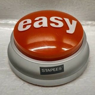 Staples That Was Easy Talking Press Push Desk Battery Operated Button -
