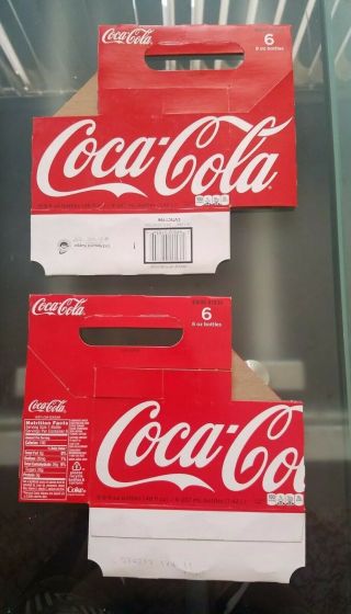 Nm 2007 Usa Coca - Cola Classic 6pk 8oz 237ml Coke Bottle Cardboard Carton Carrier