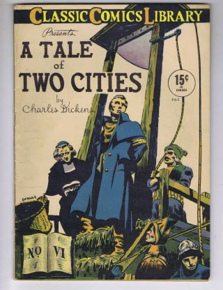 Classic Comics 6 (vg -) Hrn 14 Elliot 1942 A Tale Of Two Cities Dickens (c 17543