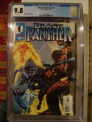 Black Panther Vol 2 3 Cgc 9.  8 Wp Fantastic Four Cover Marvel Knights