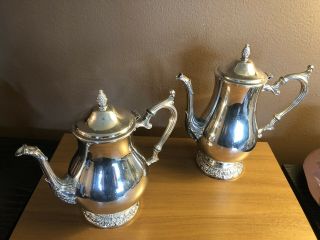 Vintage Silver Plated Coffee Tea Pot Set