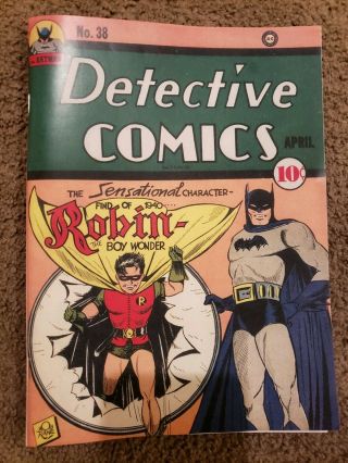 Batman Detective Comics 38 1940 Custom Made Cover Reprint 1st Robin