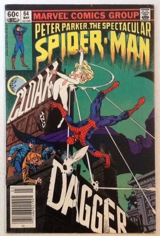 Peter Parker The Spectacular Spider - Man 64 (1982) Vg,  4.  5 1st Cloak And Dagger