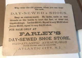 Jas.  Farley Fine Boots & Shoes Atlantic City Jersey Colorful Trade Card 5