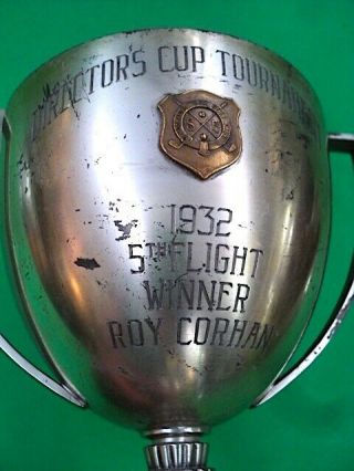1932 Directors Cup Trophy Harding Park Golf Club Roy Corhan S.  F.  California 3