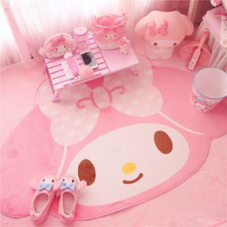 Kawaii Bowknot My Melody Kitty Pink Carpet Crawling Blanket Cartoon Door Mat