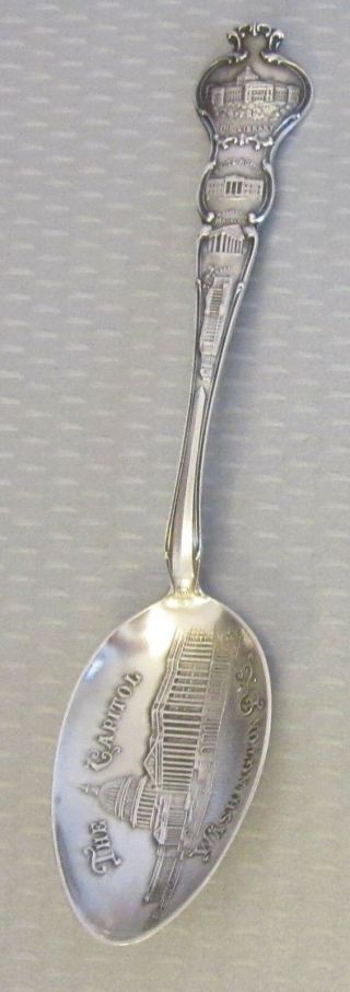 Antique Watson The Capitol Washington Dc Sterling Souvenir Spoon 6 " Scenic 22g