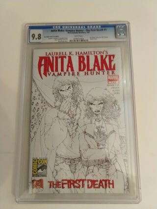 Anita Blake: Vampire Hunter - The First Death 1cgc 9.  8 Sketch Cover White Pages.